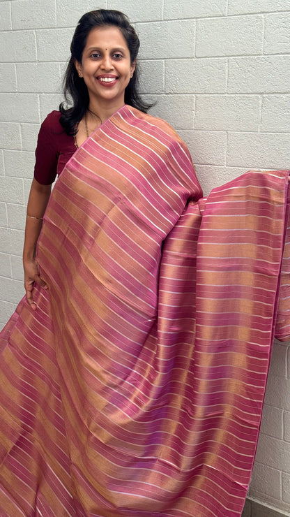Tissue Vertical Line Saree