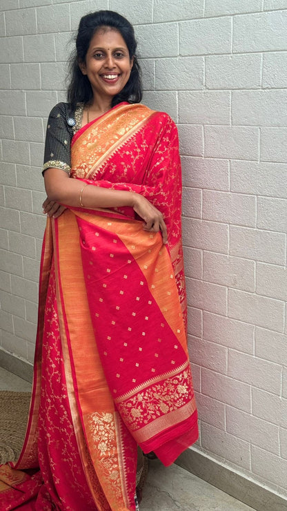 Matka Tussar Saree