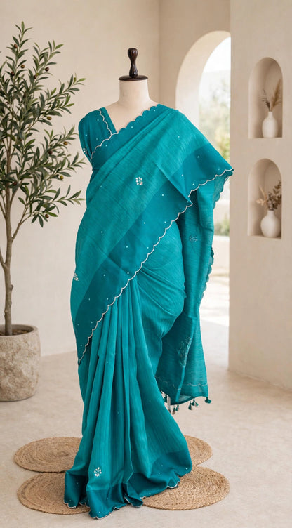 Blended Tussar Banarasi Saree