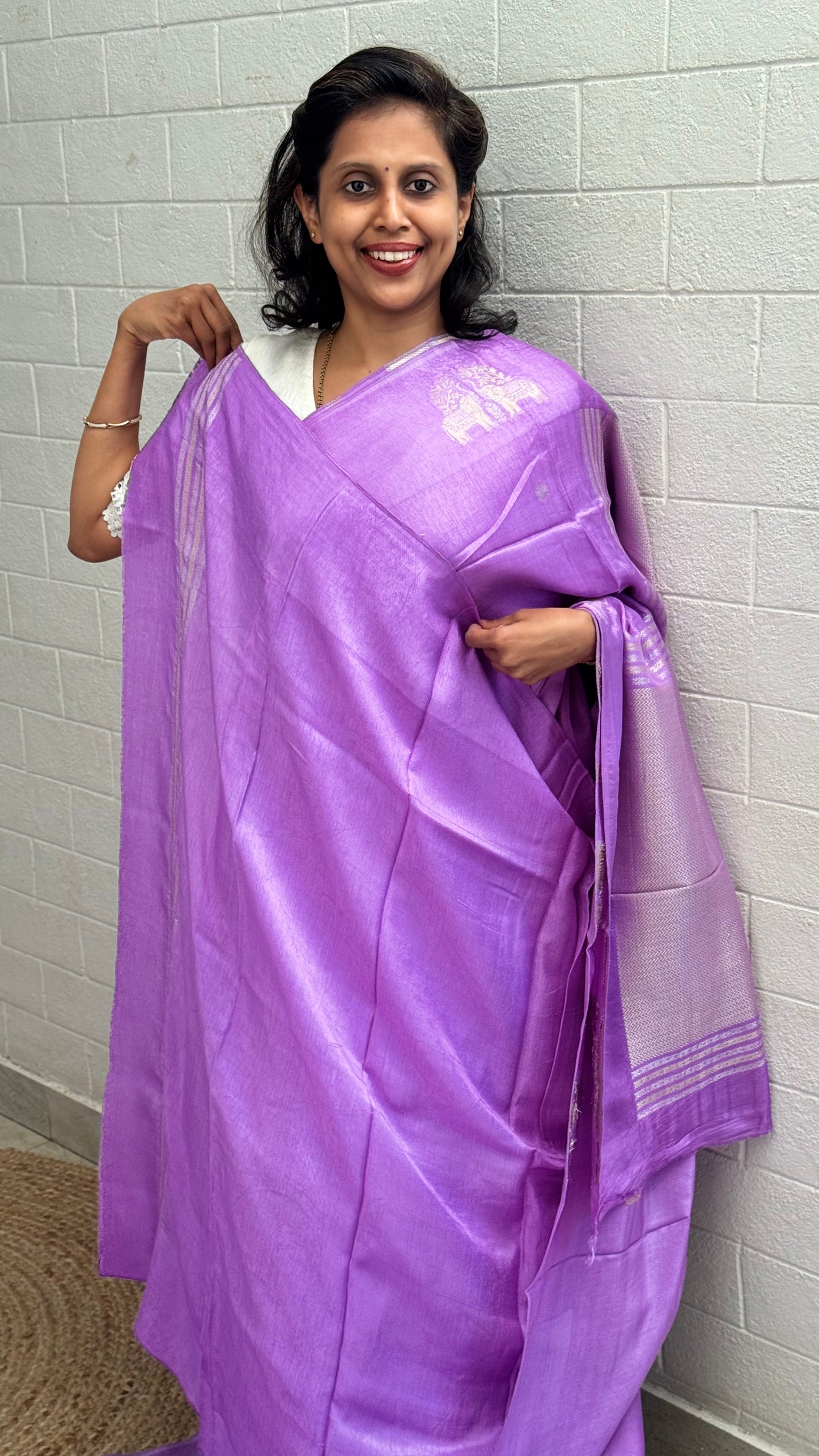 Viscose Elephant Border Saree