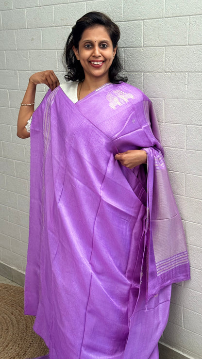 Viscose Elephant Border Saree