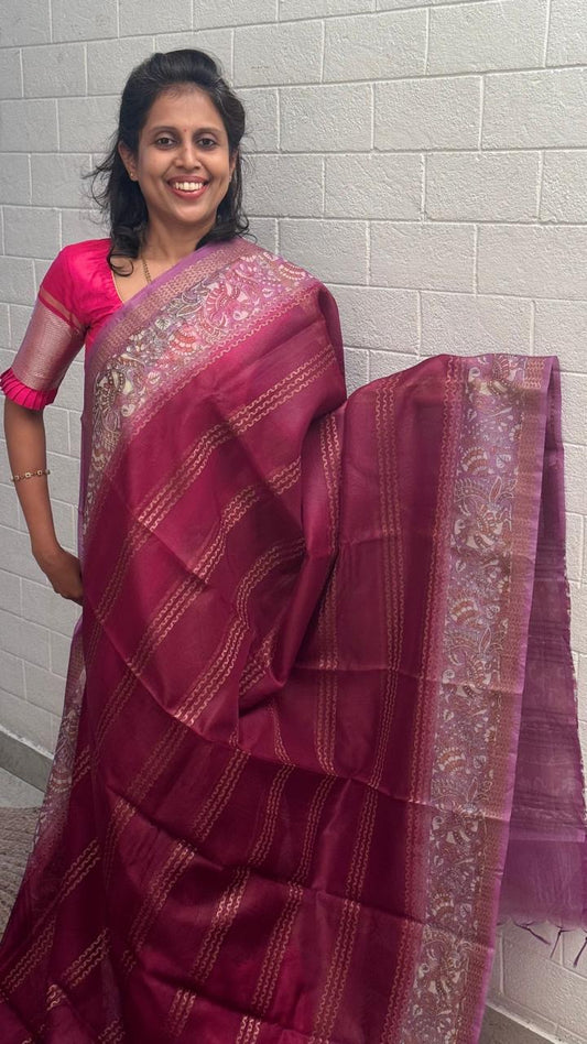Organza Kalamkari Saree