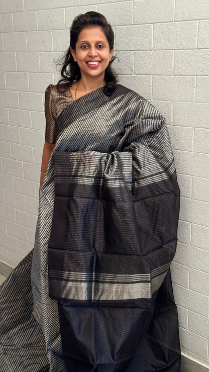 Pure Chanderi Stripe Saree