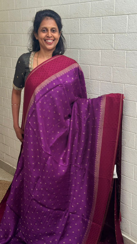 Moonga Tussar Silk Border Saree