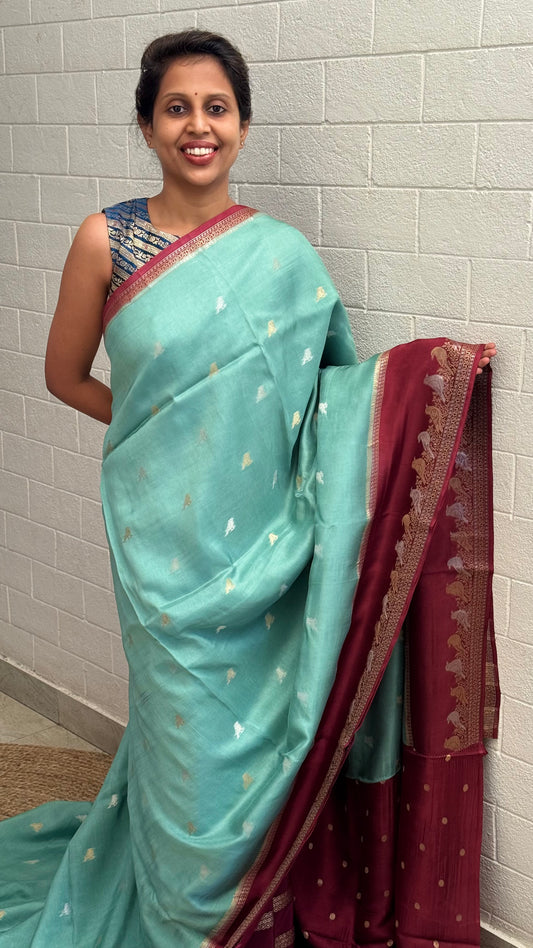 Viscose Bird Border Saree