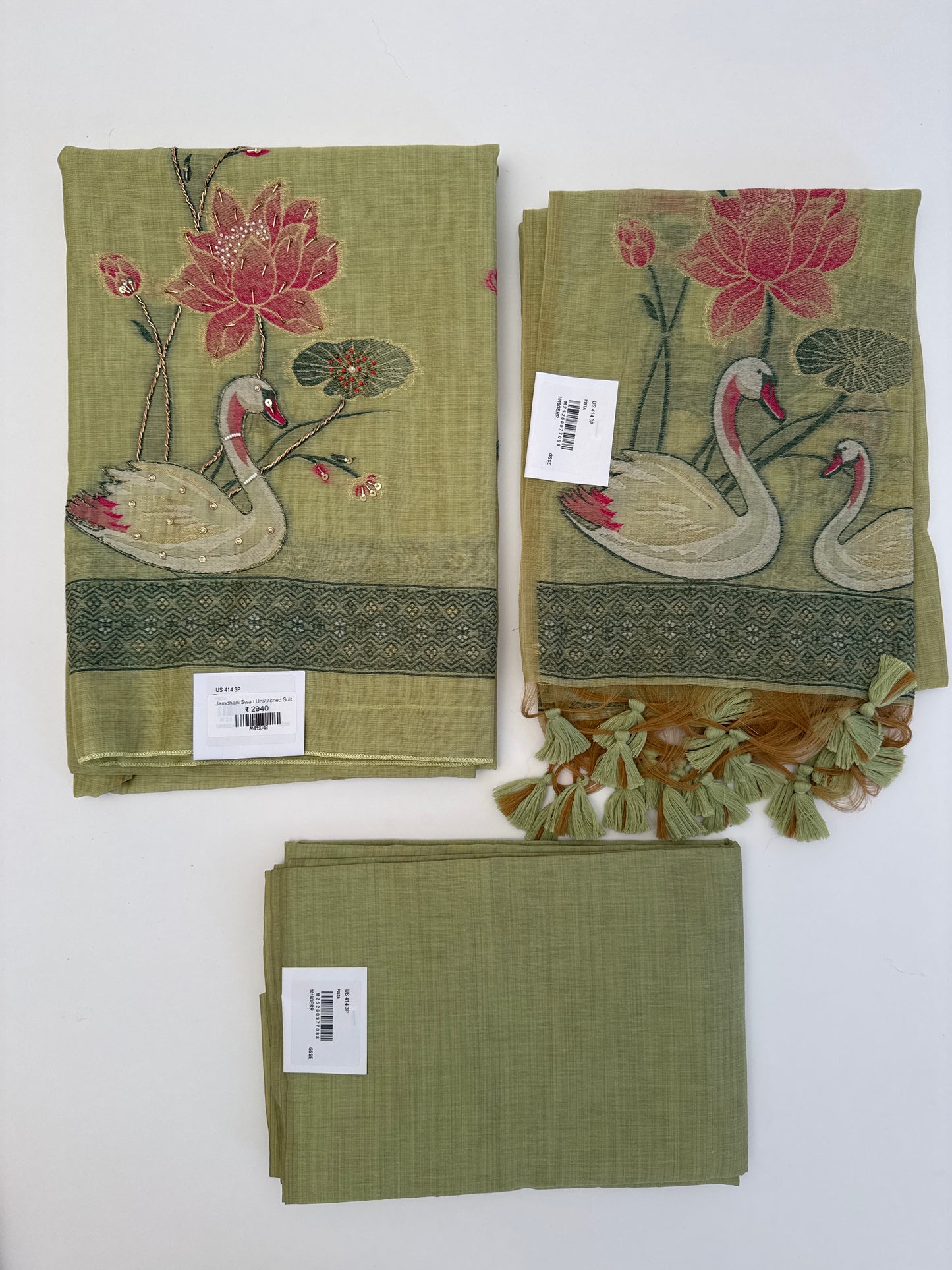 Jamdhani Swan Unstitched Suit