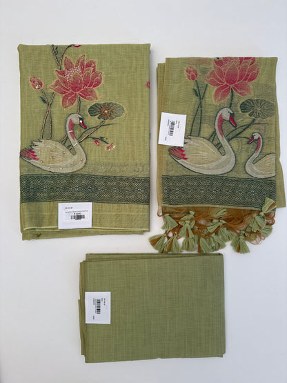 Jamdhani Swan Unstitched Suit