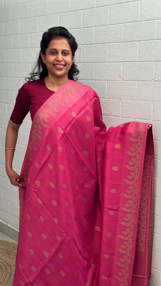 Moonga Tussar Antique Saree