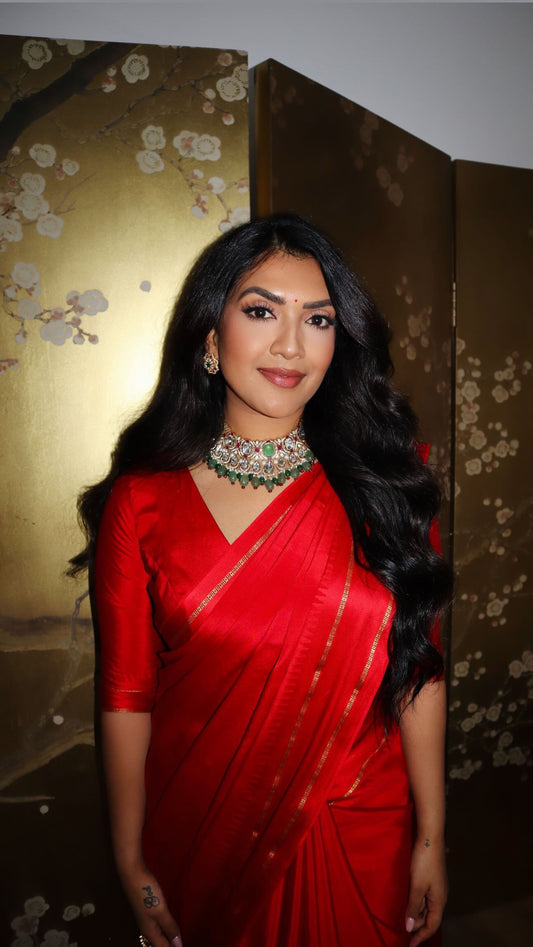 Vithya Red Mysore Silk