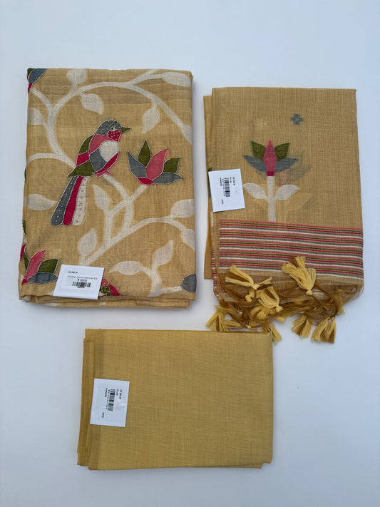 Jamdhani Parrot Unstitched Suit