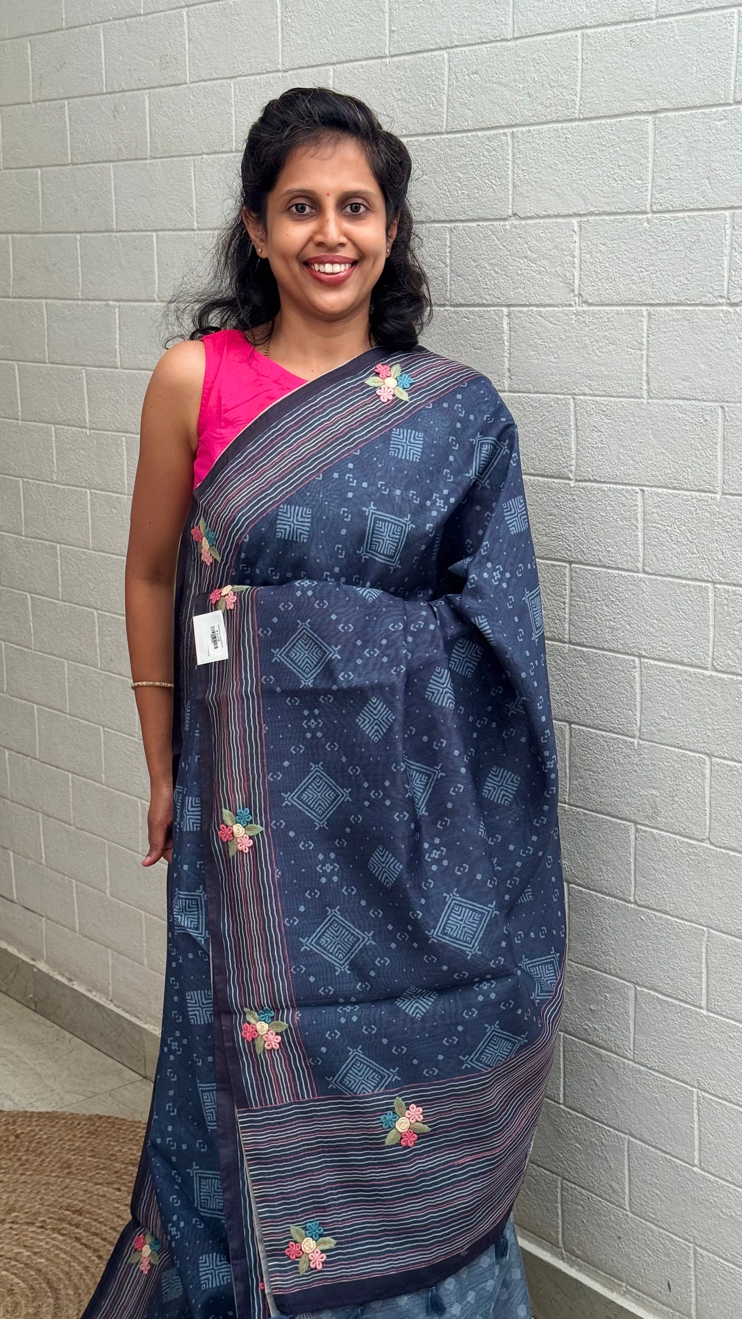 Chanderi Floral Knot