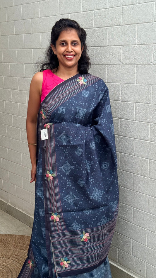 Chanderi Floral Knot