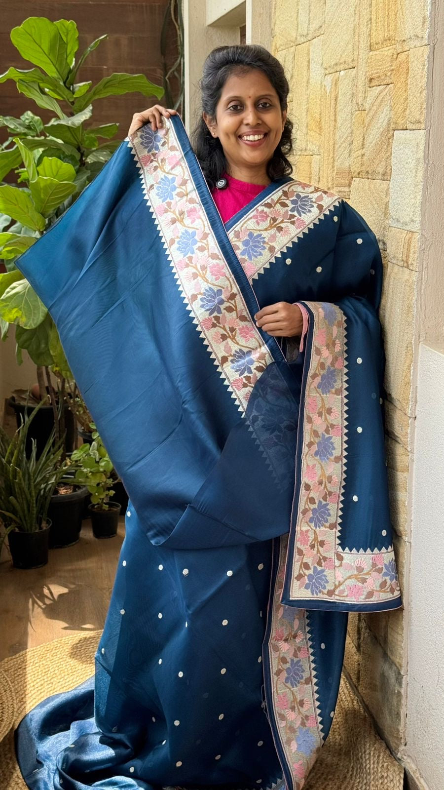Tissue Floral Embroidered