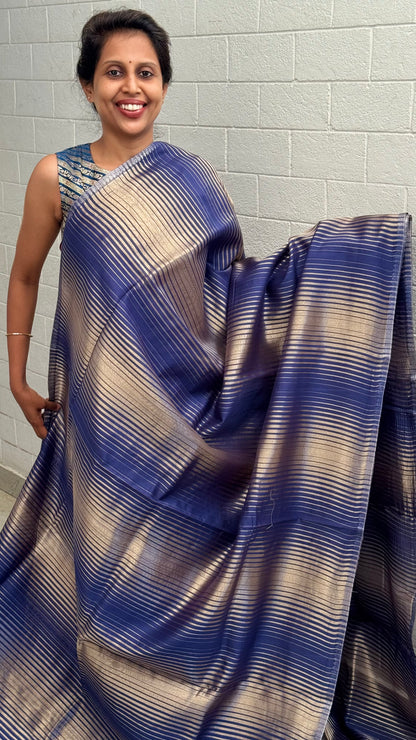 Pure Chanderi Line Saree