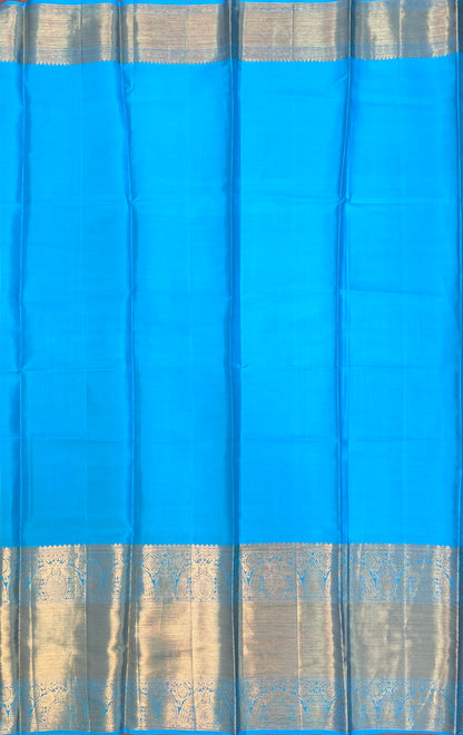 Yellow & Blue Woven Silk