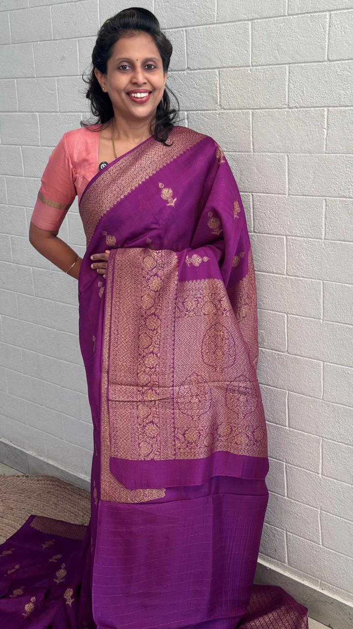 Moonga Tussar Saree