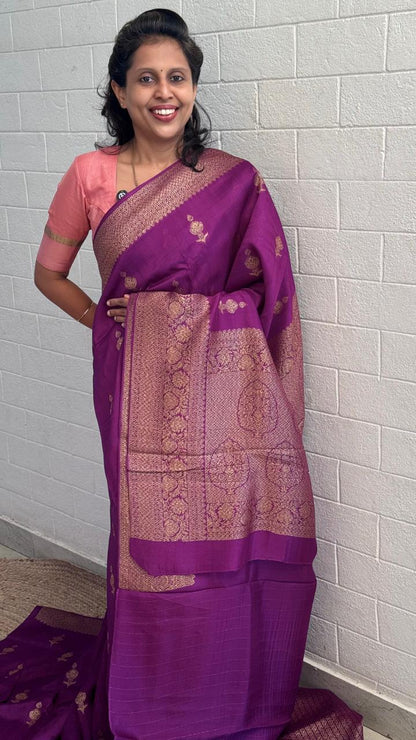 Moonga Tussar Saree