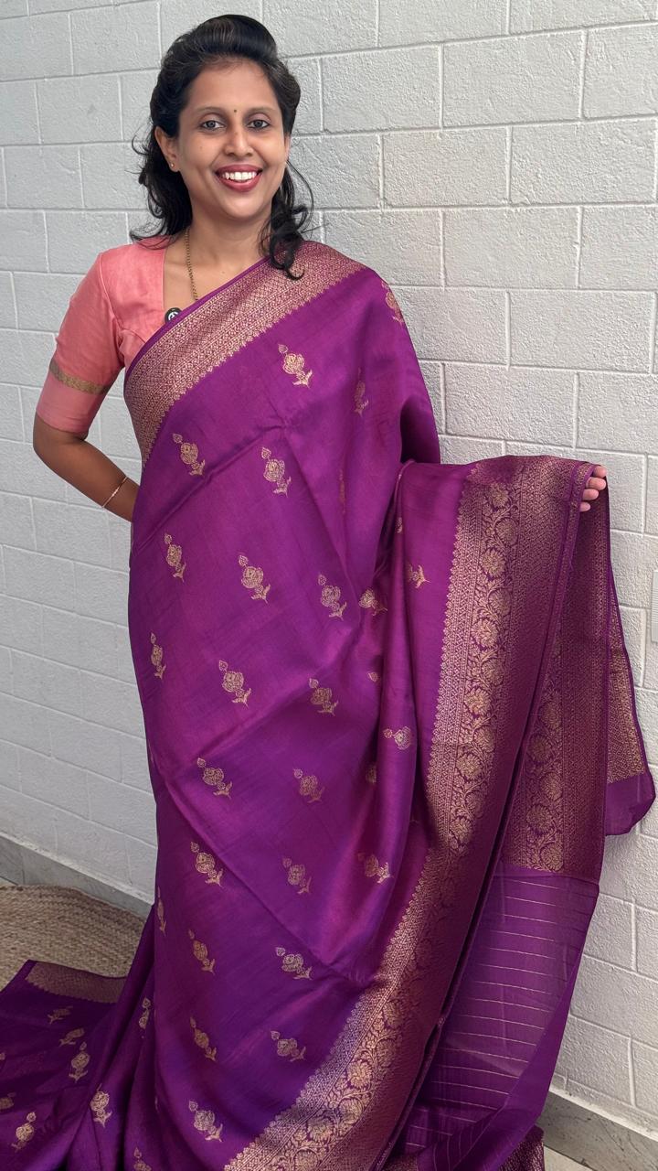 Moonga Tussar Saree