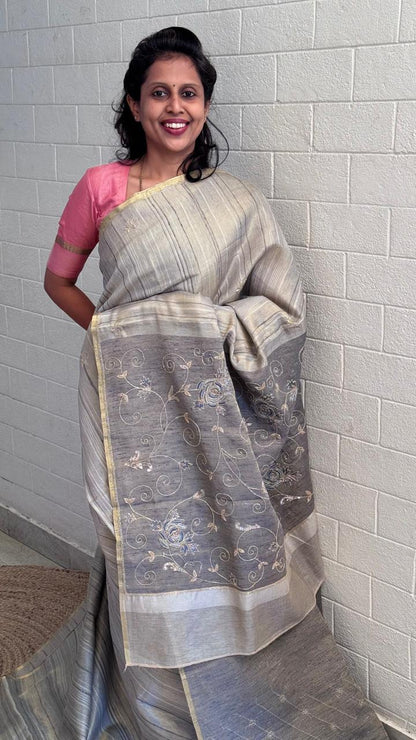 Giccha Gottapatti Embellished Saree