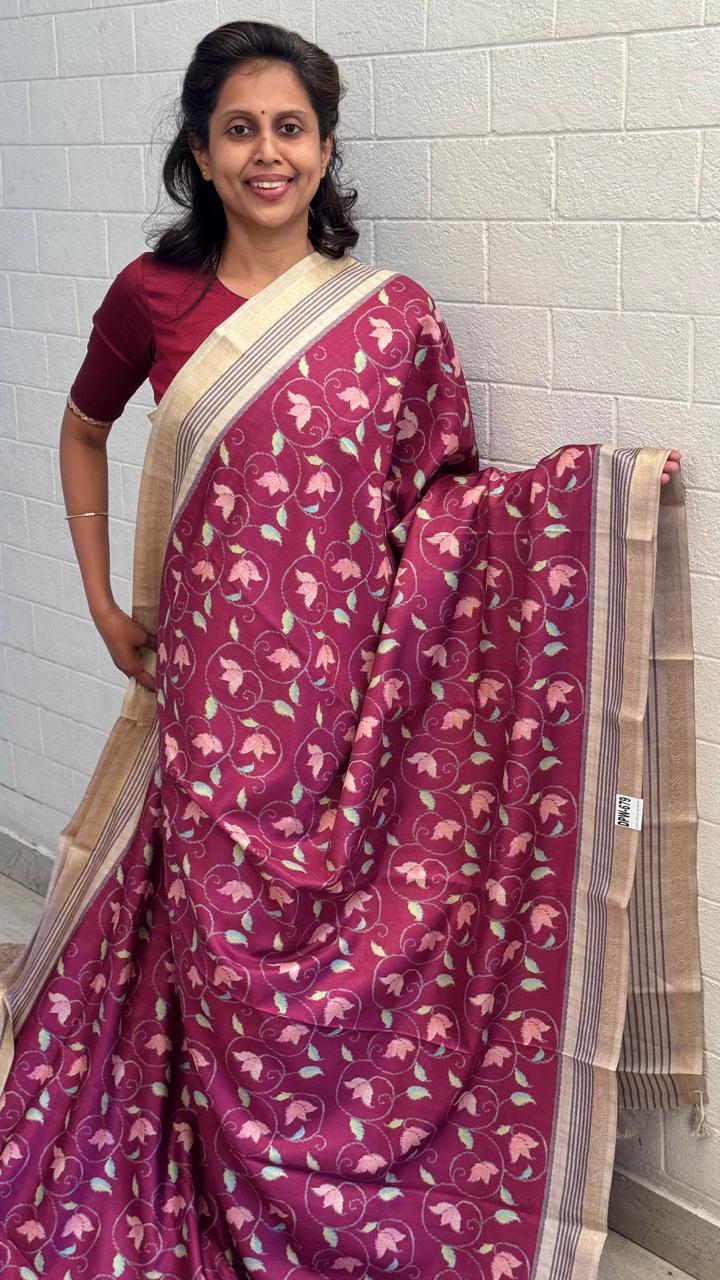 Blended Tussar Print Saree