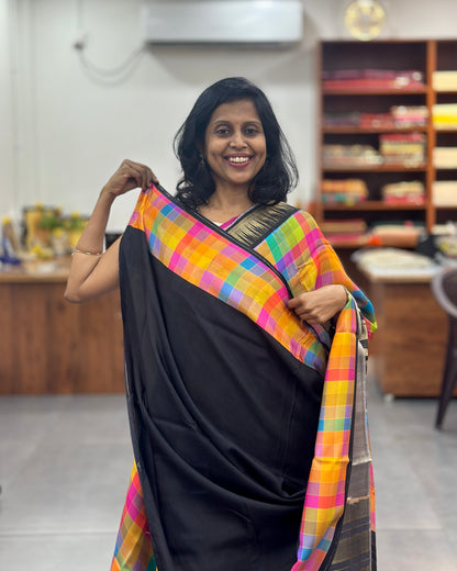 Viscose Multi Checkered Saree