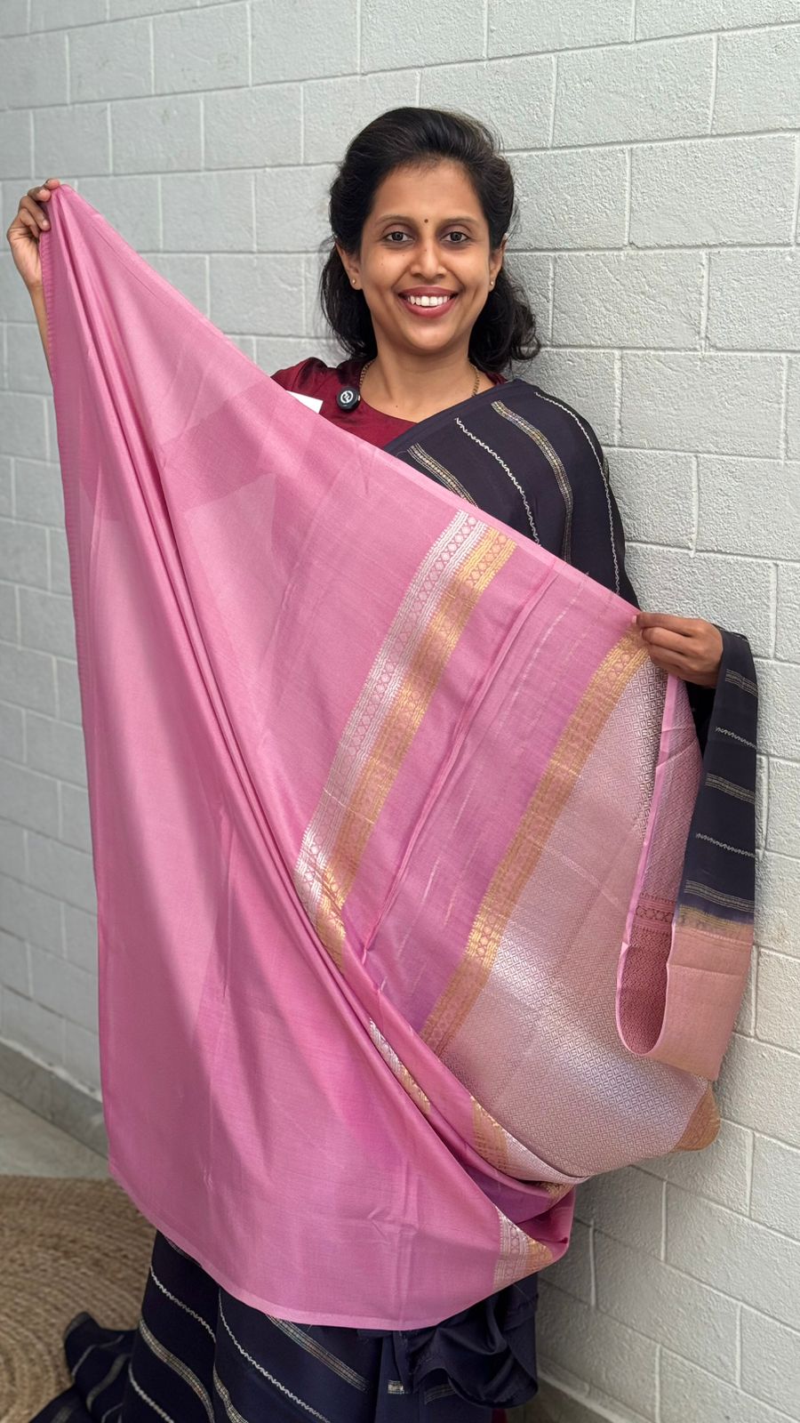Pure Crepe Stripe Saree