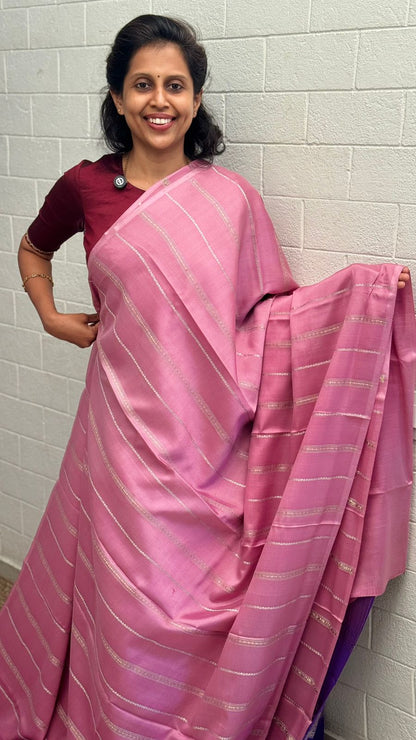 Pure Crepe Stripe Saree