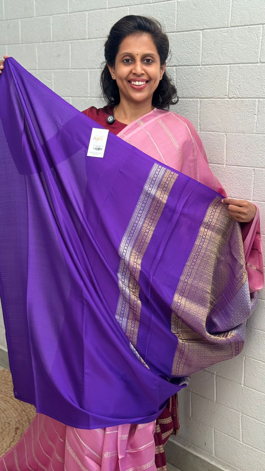 Pure Crepe Stripe Saree