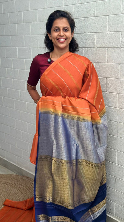 Pure Crepe Stripe Saree