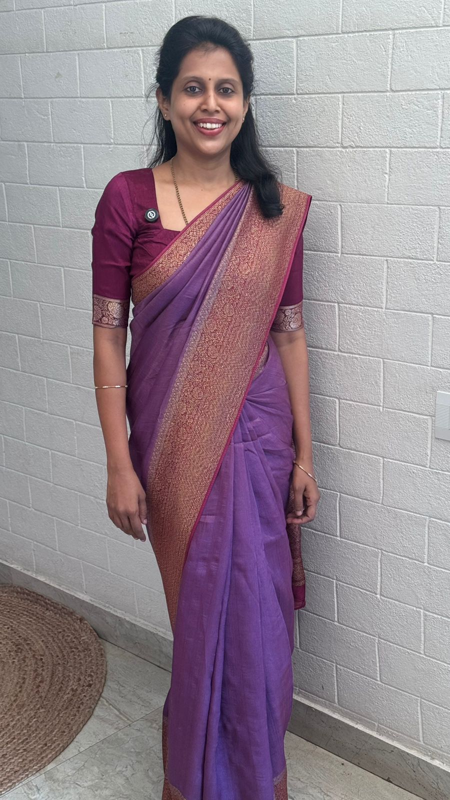 Moonga Tussar Contrast Border Saree