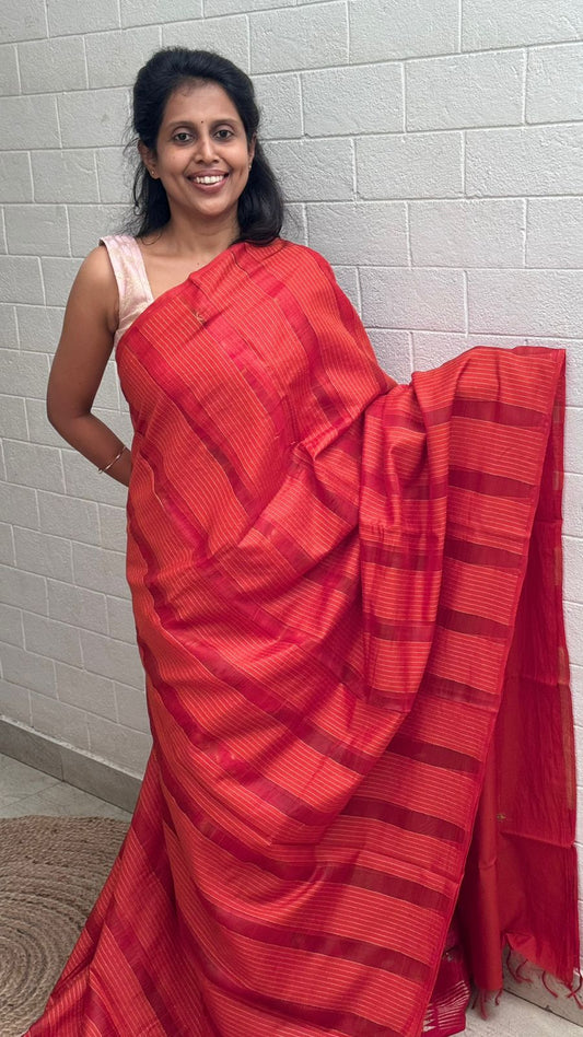 Organza Chanderi Fusion Saree