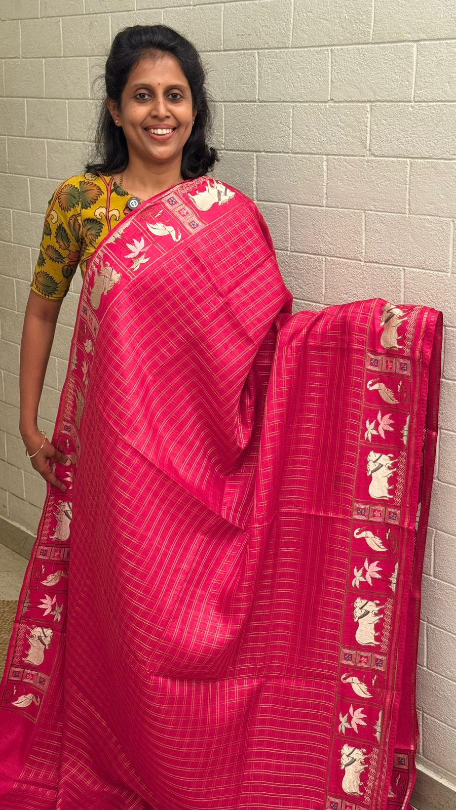 Blended Tussar Pichwai Embroidered Saree