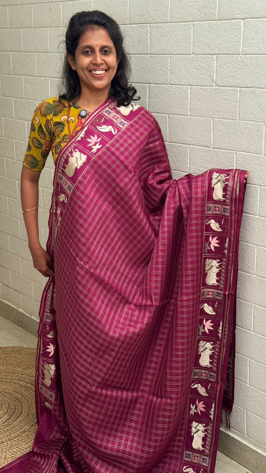 Blended Tussar Pichwai Embroidered Saree