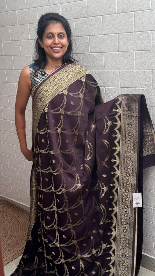 Mushroom Silk Saree