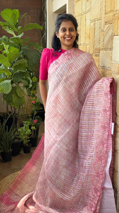 Silk Organza Cutwork Saree