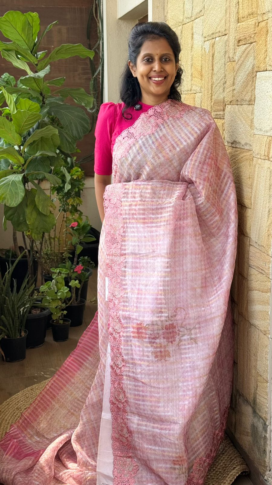 Silk Organza Cutwork Saree