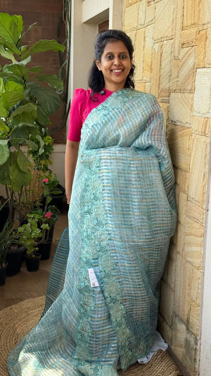 Silk Organza Cutwork Saree