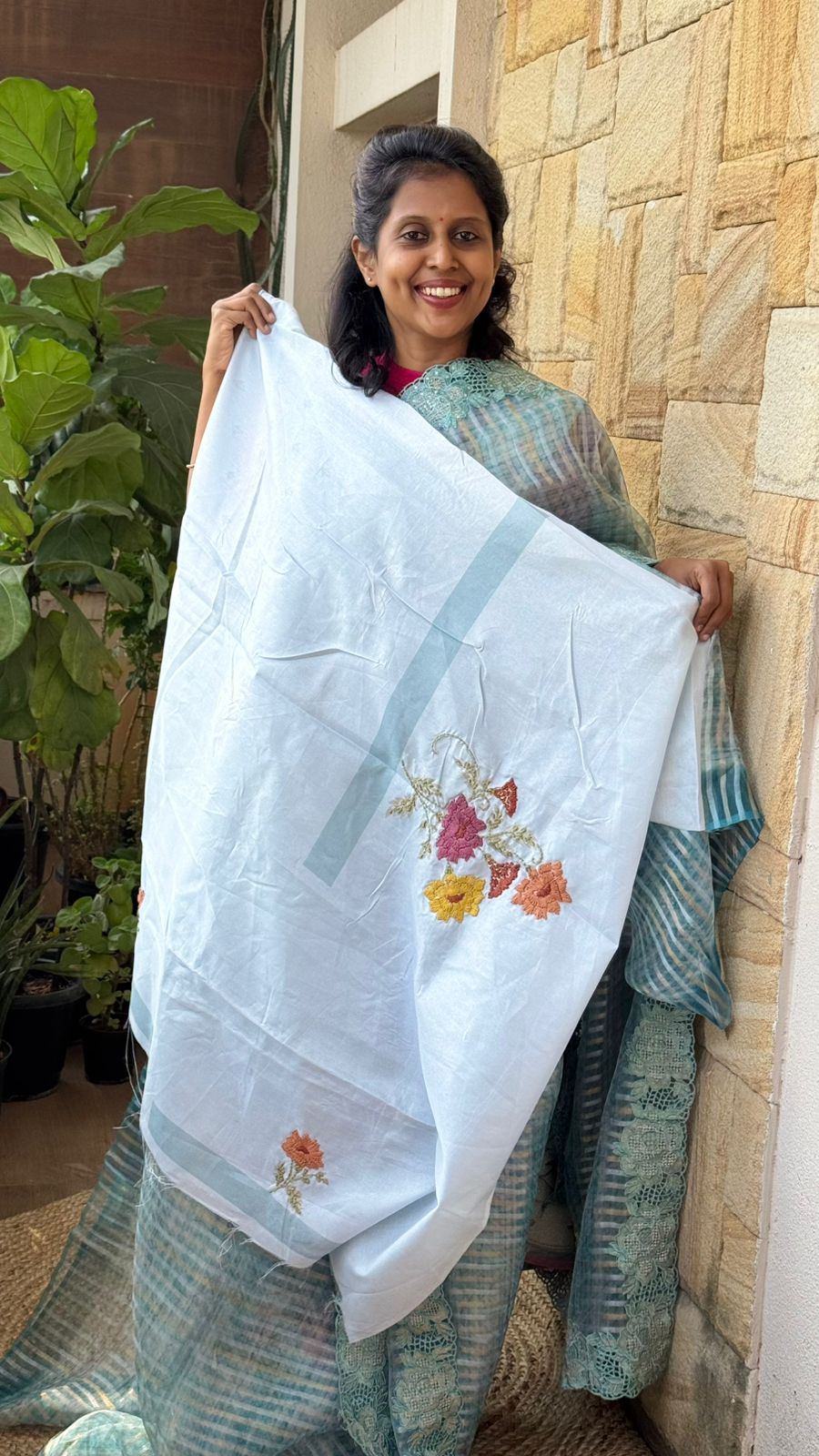 Silk Organza Cutwork Saree