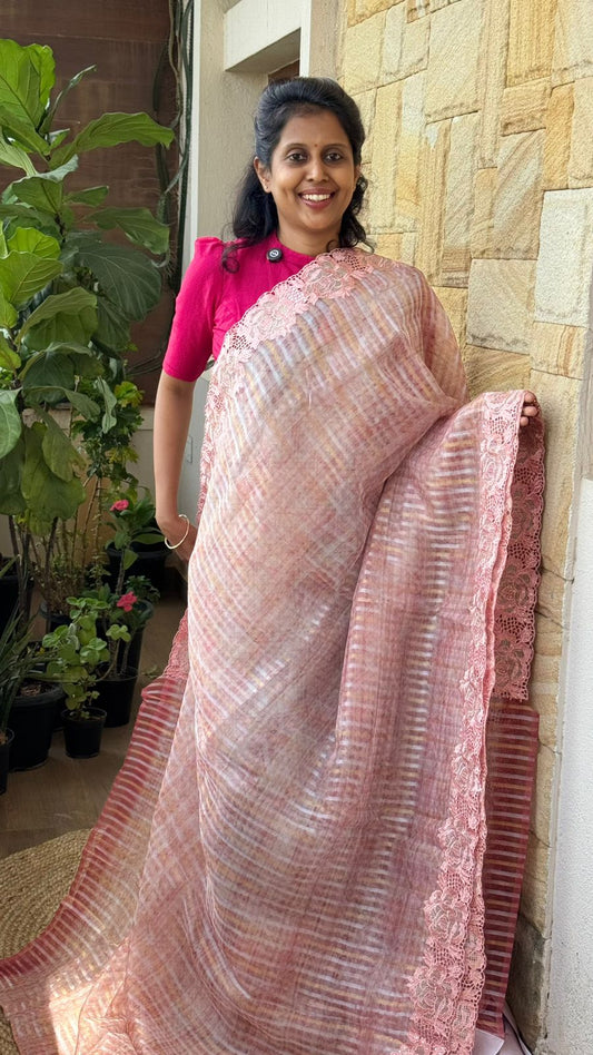 Silk Organza Cutwork Saree