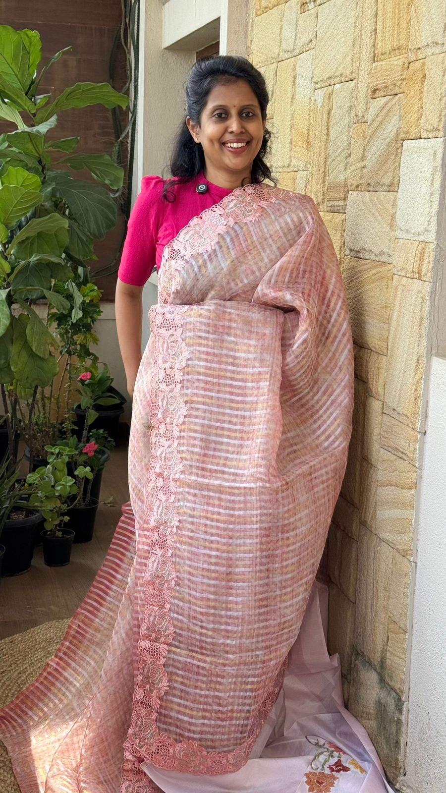 Silk Organza Cutwork Saree