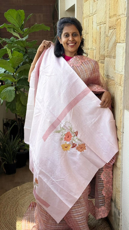Silk Organza Cutwork Saree