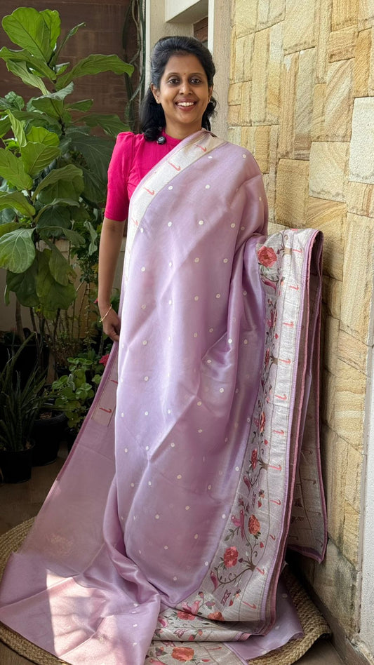 Tissue Silk Paithani Saree