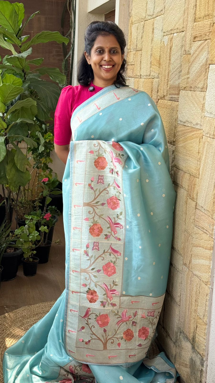 Tissue Silk Paithani Saree