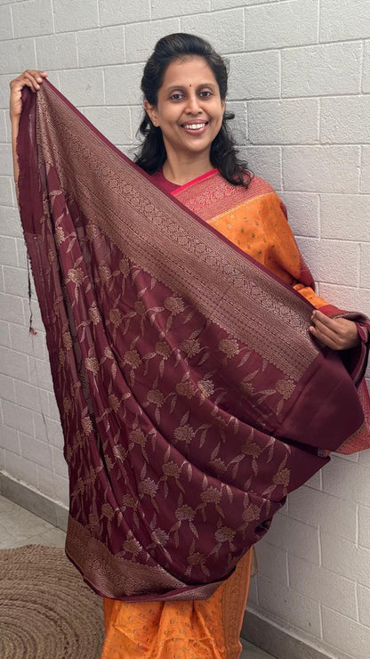 Crepe Banarasi Saree
