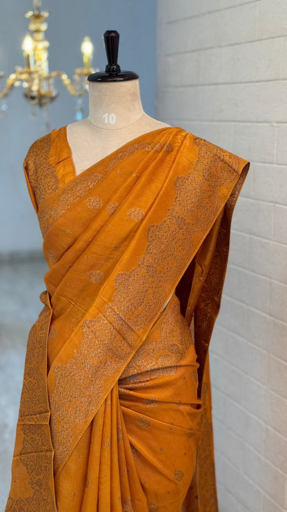 Kosa Silk Butta Antique Saree