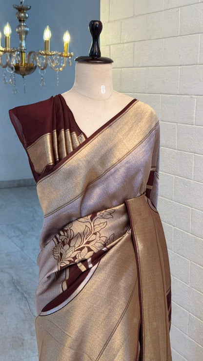 Tissue Kosa Shimmer Saree