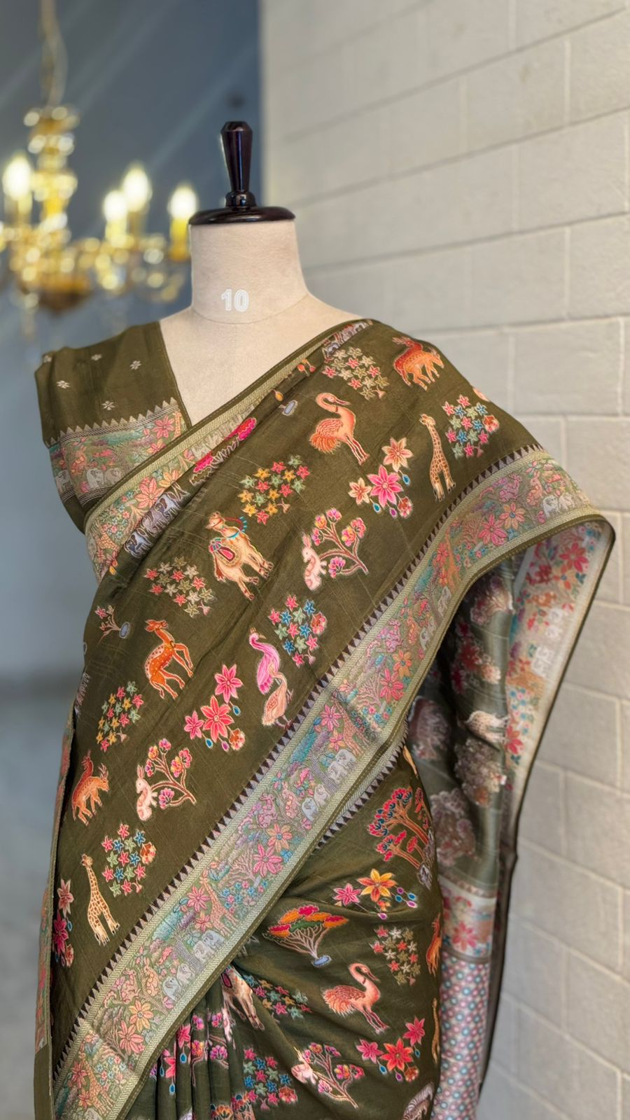 Kanni Silk Meenakari Saree