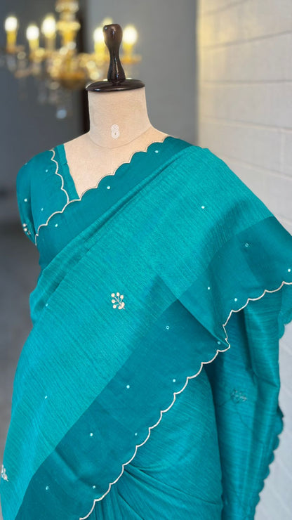 Blended Tussar Banarasi Saree