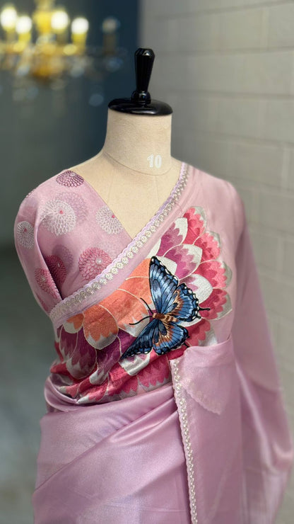 Tissue Butterfly Saree