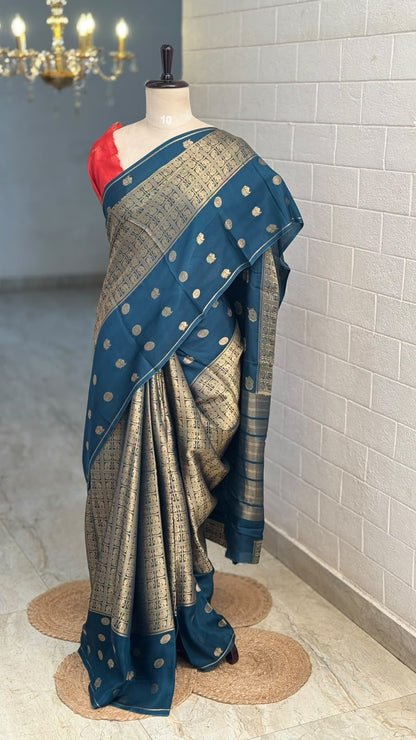 Blended Brocade Crepe Silk Saree